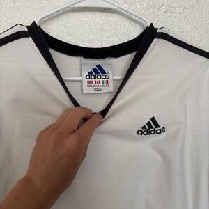 adidas Black and White Short Sleeve Tee